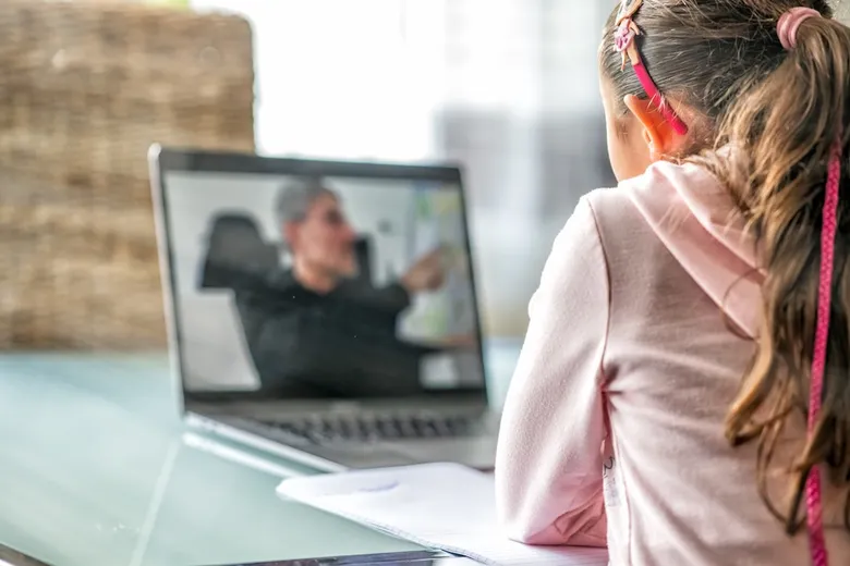 Online-Coach in einer Video-Call-Session